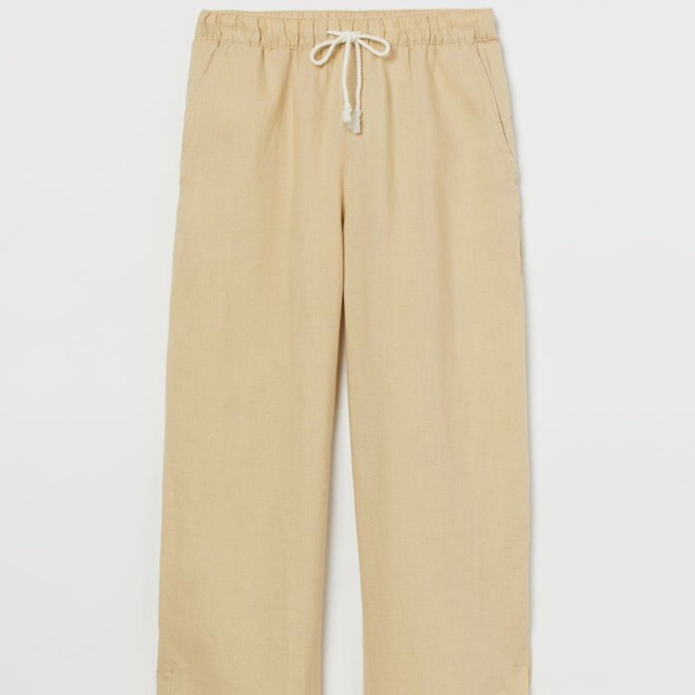 Beige / Cream Linen Pants